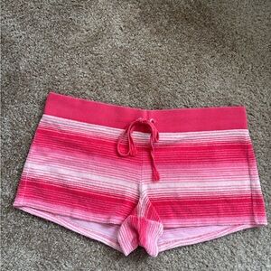 Juicy Couture Pink and White Striped Shorts